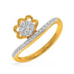 Kisna Diamond & Gold Jewellery Mckenna 14k (585) Diamond & Gold Ring For Women-picture-0