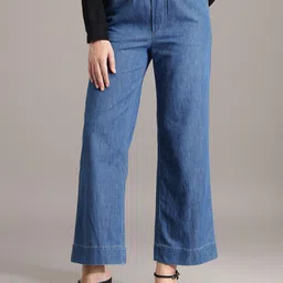 Xpose Women Comfort Wide Leg High-Rise Jeans-image-75