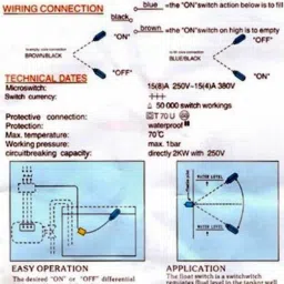 mukti Cable Floaty Switch Automatic Water Level Controller 3 meter & 250 volt PACK OF 2 Wired Sensor Security System image 3