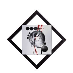 eCraftIndia Grey & Black Abstract UV Wall Art-image-73