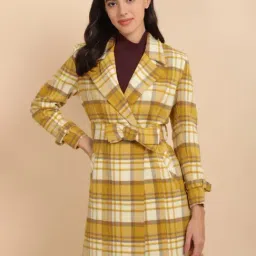 Allen Solly Yellow Chequered Jacket-picture-26