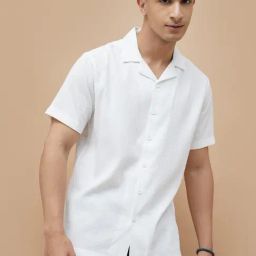 Forca By Lifestyle White Regular Fit Texture Shirt-picture-20