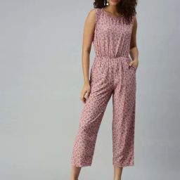 SHOWOFF Mauve Plain dungree-11