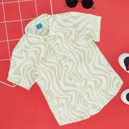 YU by Pantaloons Kids Mint Green Printed Shirt-image-59
