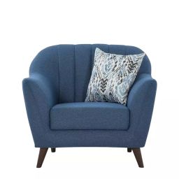 Urban Living Blue Antalya 1 Seater Sofa-image-5