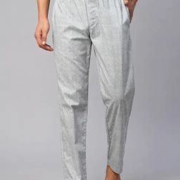 Urban Scottish Grey Regular Fit Printed Lounge Pants-image-0
