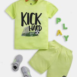 HRX by Hrithik Roshan Boys U17 Printed Rapid Dry Active T-shirt with Shorts-image-18