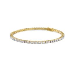 EMORI Yellow Gold 4 Pointer Diamond Tennis Bracelet-25