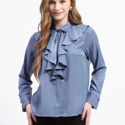 MADAME Blue Regular Fit Shirt-picture-26