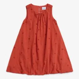 HOP Kids by Westside Red Heart Detailed Cotton A-Line Dress-picture-10