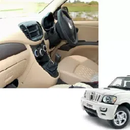 Oscar Mahindra & Mahindra Scorpio Car Dash Board Cover (Beige)-33