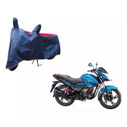 Auto Pearl Waterproof Two Wheeler Cover For Hero Glamour Programmed FI (Red & Blue)-38