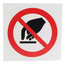 RS PRO Plastic Do Not Touch Prohibition Sign None, 8578699-19