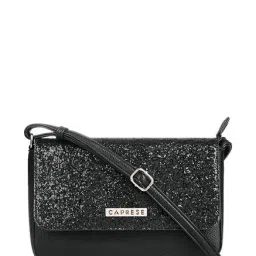 Caprese Nars Black Shimmer Flap Sling Bag-image-73