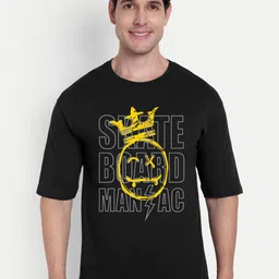 BENNY BROOKS Graphic Printed Drop-Shoulder Sleeves Cotton Oversized T-shirt-picture-11