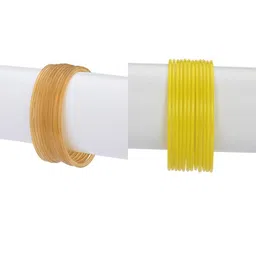 1ST TIME Set Of 24 Yellow Alloy Bangles-picture-49