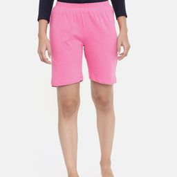 zebu Women Pink Solid Lounge Shorts-image-54