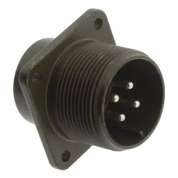 AMPHENOL INDUSTRIAL CIRCULAR CONNECTOR, RECEPTACLE, SIZE 18, 4 POSITION, BOX, 97-3102A-18-10P-28