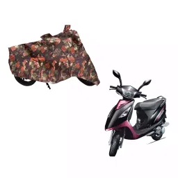 Auto Pearl Waterproof Two Wheeler Cover For TVS Scooty Streak (Green & Multi Color)-image-27