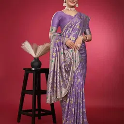Florence Woven Design Pure Silk Fusion Saree-picture-31