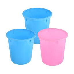 Kuber Industries Pink & Blue 3 Pieces Open Garbage Dustbins 5L Each-33
