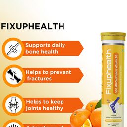 Fixuphealth Calcium 500mg Effervescent- 20 Tablet & Multivitamin Multiminerals- 20Tablet image 3