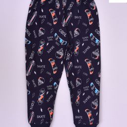 Kiwi Full Length Skateboard Print Unisex Lounge Pants - Blue-image-22