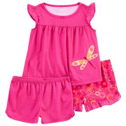 Carter's Toddler 3 Piece Dragonfly Loose Fit PJs - Pink-image-75