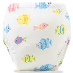 Bembika Babies Cotton Potty Training Pant Small Fish Print Medium - Multicolor-picture-12