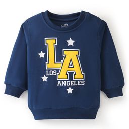 Doodle Poodle 100% Cotton Looper Knit Full Sleeves Los Angeles Print Sweatshirt - Navy-picture-28