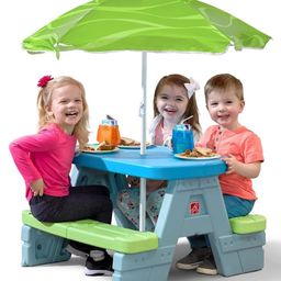 Sun & Shade Picnic Table With Umbrella - Multicolour-0