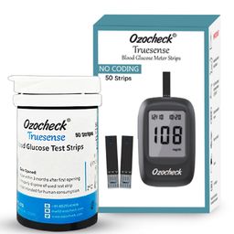Ozocheck Truesense Fully automatic Blood Sugar Test Strips (Pack of 50)-0