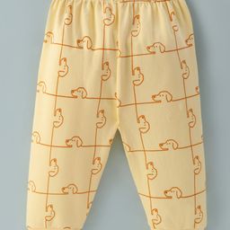 Tango Interlock Knit Full Length Lounge Pant with Puppy Print - Yellow-picture-19