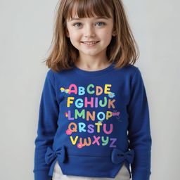 Babyhug Cotton Knit Full Sleeves Top with Text Print & Bow Detailing - Navy Blue-image-92