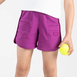 Dotokids Girls Magenta Solid Mid-Rise Regular Sports Shorts-image-71