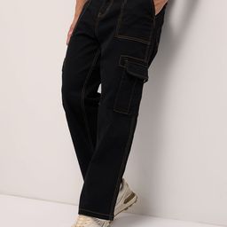 THE BEAR HOUSE Men Cotton Baggy Fit Jeans-image-44