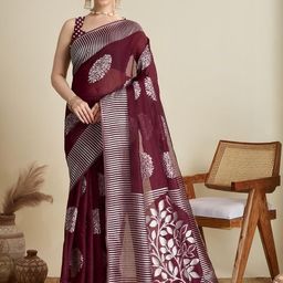 DWIJA FASHION Woven Design Zari Silk Blend Banarasi Saree-image-99