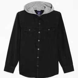 Allen Solly Junior Boys Spread Collar Solid Cotton Slim Fit Casual Shirt-picture-34