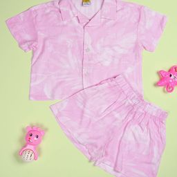 BE AWARA Girls Printed Short Sleeves Pure Cotton Shirt With Shorts-image-54