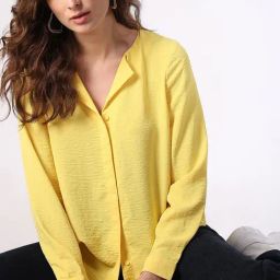 Vero Moda Yellow Regular Fit Shirt-image-74