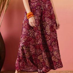 Inweave Maroon Printed Palazzos-image-10