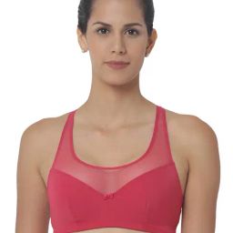 Triumph Pink Lace Raceback Padded Wireless Fashion Bra-image-37