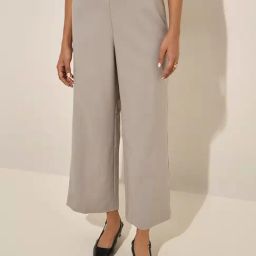 Wardrobe by Westside Grey High-Rise Flared Trousers-picture-10