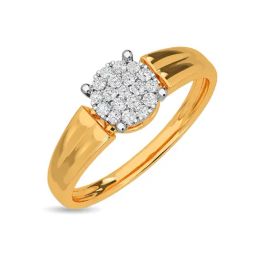 Kisna Diamond & Gold Jewellery Radiating Imperial 14k (585) Diamond & Gold Ring For Women-image-27