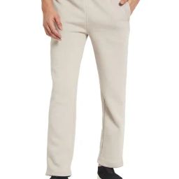 Octave Cream Regular Fit Solid Track Pants-image-3
