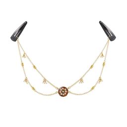 RIBBON CANDY Artificial Stones & Beads Studded Maang Tikka Head Jewellery-image-33