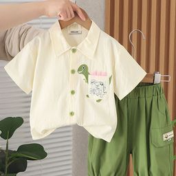 INCLUD Boys Printed Shirt Collar Shirt With Shorts-image-49
