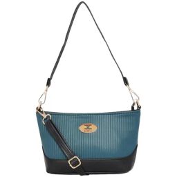 Esbeda Turquoise Blue Textured Sling Handbag-picture-22