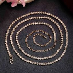 NVR Gold Plated AD Studded Kamarbandh Waist Chain-image-13