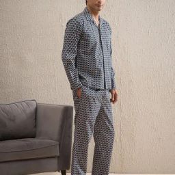 Sweet Dreams Dark Grey Cotton Regular Fit Printed Nightwear Set-image-24